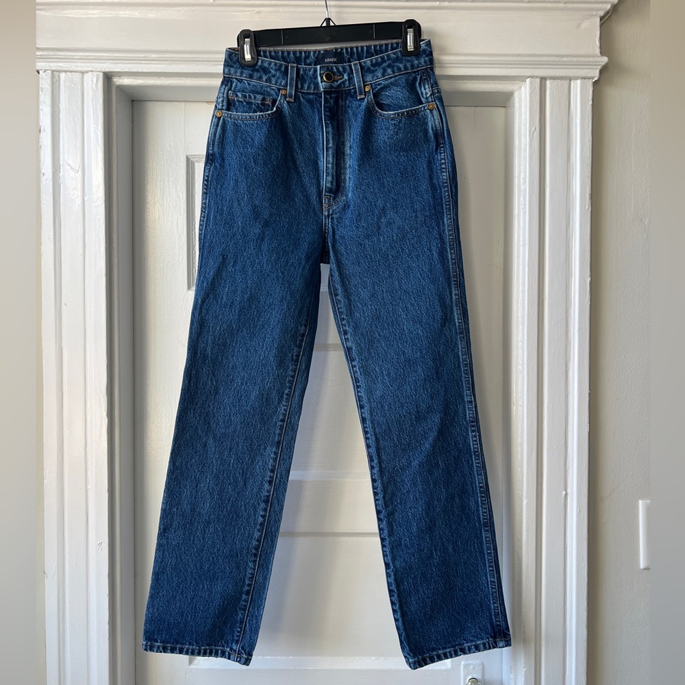 KHAITE Abigail Blue Straight Leg Jeans